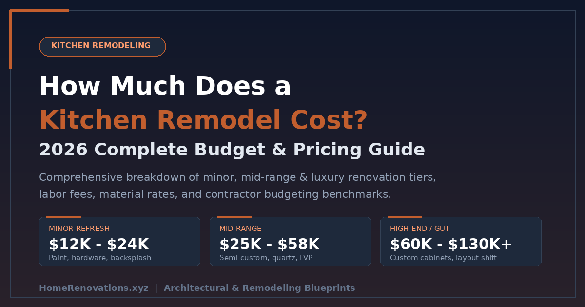 Complete 2026 kitchen remodel cost and budget pricing guide breakdown